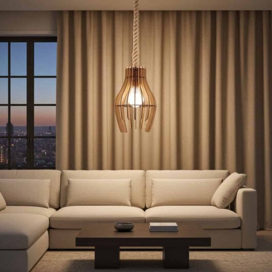 Lustra Lemn si Sfoara