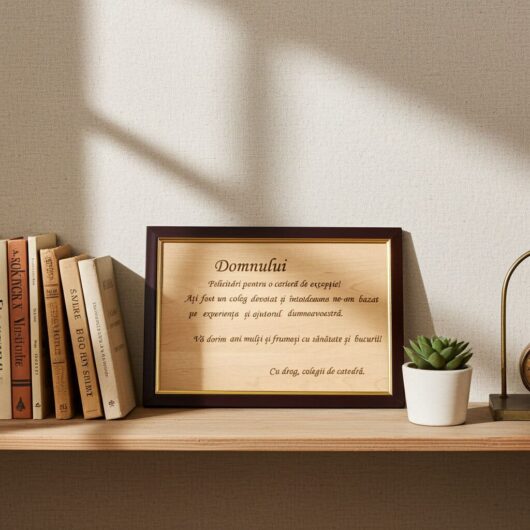 Placheta Pensionare din Lemn