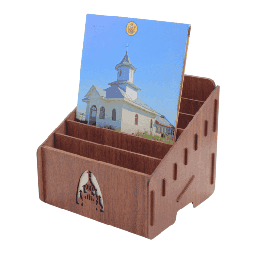 Trofee Si Cadouri Personalizate 61 Stand Brosuri Lemn 16 Cm