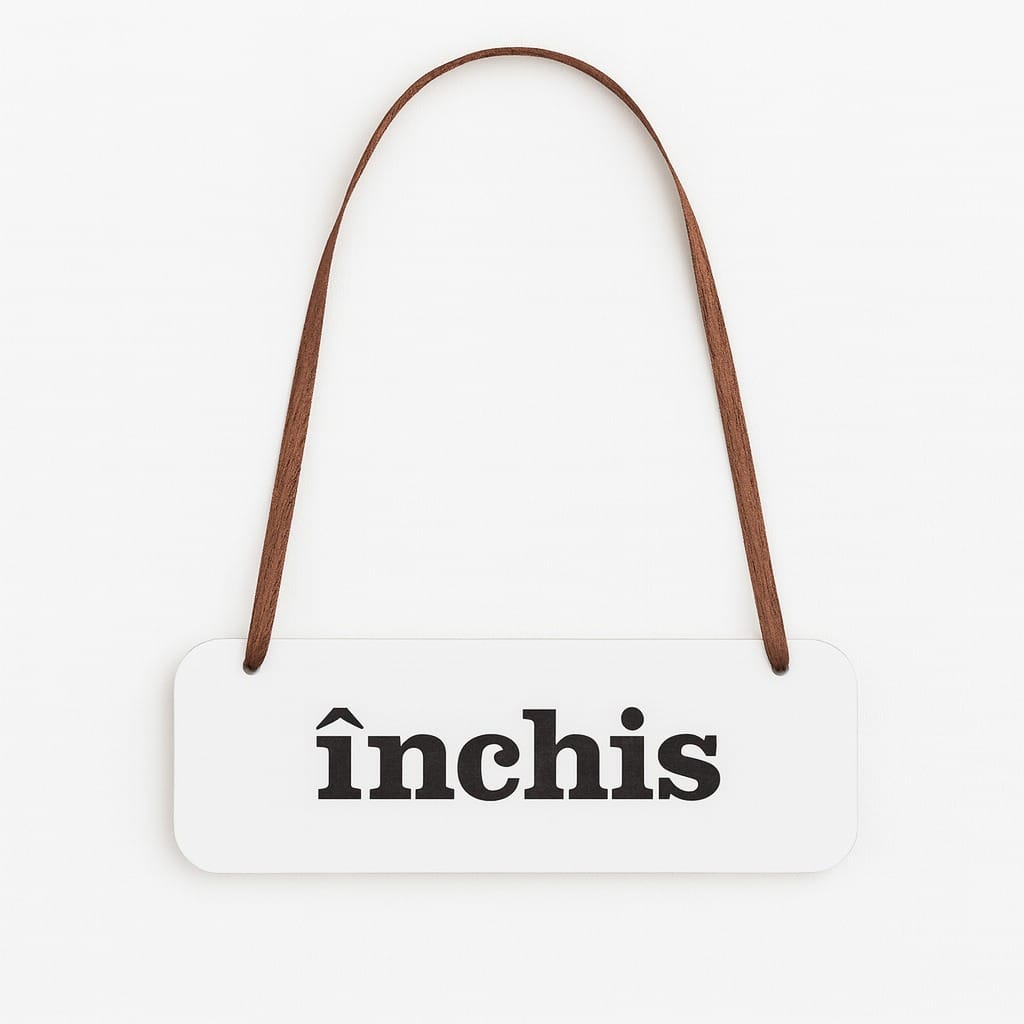 Panou deschis / inchis din sticla acrilica
