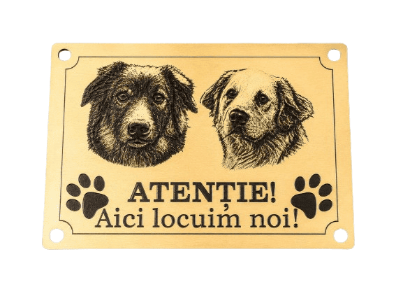 Placuta Personalizata cu Portrete de Caini
